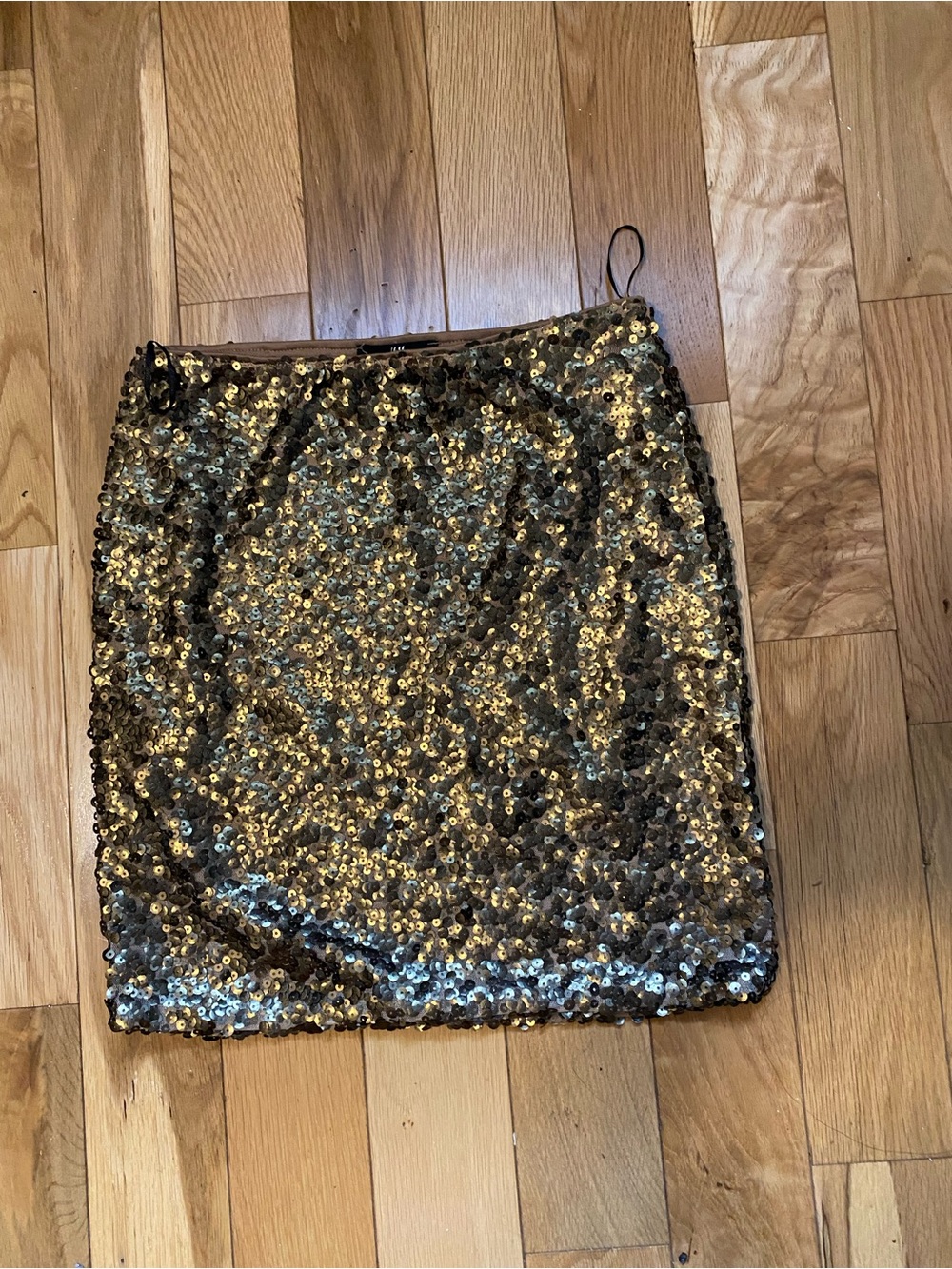 H&M Gold Sequin Mini Skirt